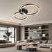 Modern LED Chandelier – Dimmable Semi-Flush Mount with Remote Control - Samanta Factory