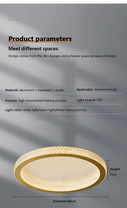 Luxury LED Ceiling Light – Modern Surface-Mounted Fixture for Living Spaces - Samanta Factory