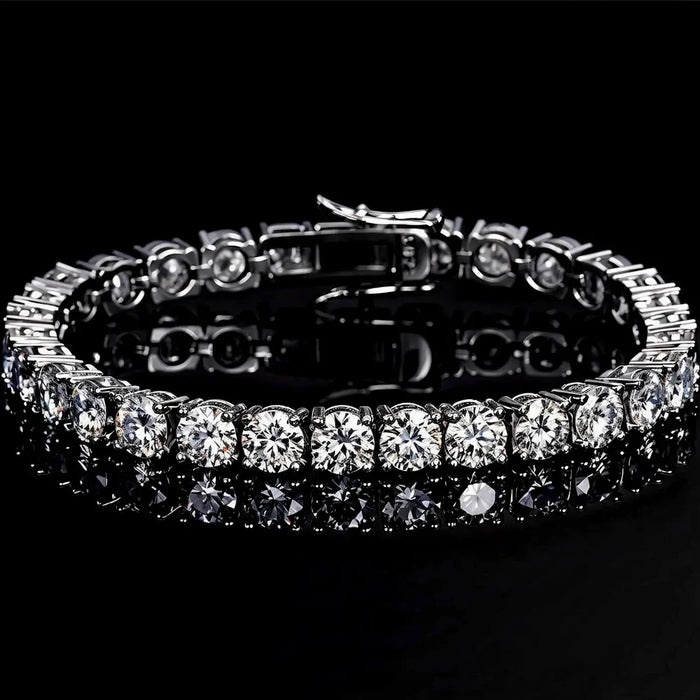 Moissanite Vintage Bracelet – 925 Sterling Silver Unisex Jewelry - Samanta Factory