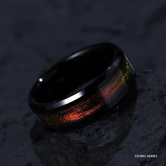 Tungsten Ring – Star Design with Custom Engraving SF