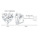 14K Gold Heart-Shaped Moissanite Stud Earrings – 1CT–3CT VVS1 AU585 Certified SF