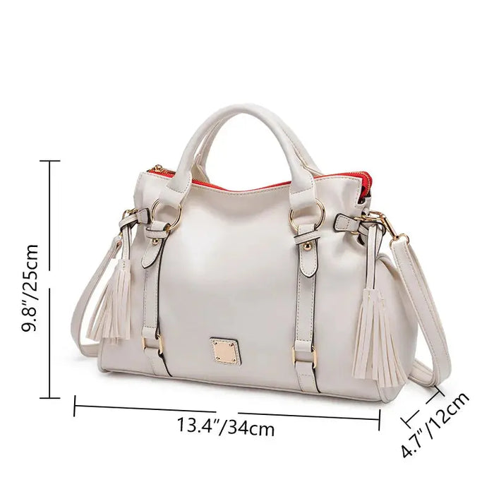 PU Leather Bucket Bag – Soft Casual Design with Zipper Closure SF