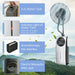 Misting Fan with Mosquito Repellent – 3.1L Tank Standing Floor Fan with Remote Control SF