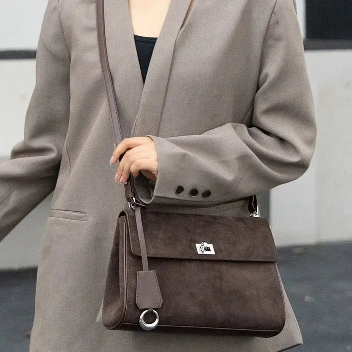 Leather Shoulder Bag - Soft Casual Tote SF