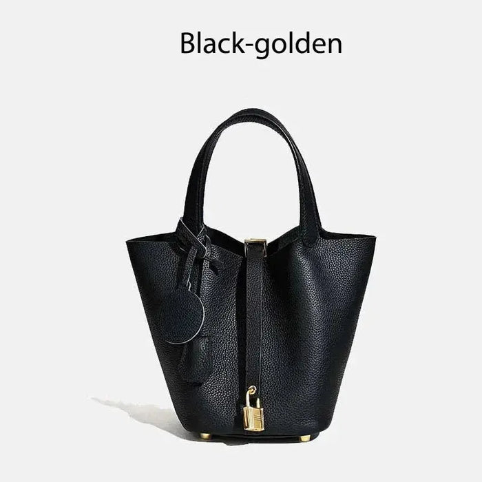 Cowhide Leather Bucket Bag – Soft Fashion for Four Seasons SF