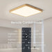 MARPOU Tuya Smart LED Ceiling Lamp Wood Grain App Voice Control Alexa/Google Remote Control Square Ceiling Lights Living Room - Samanta Factory