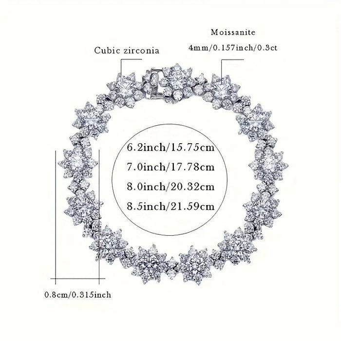 Moissanite Cuban Bracelet – D Color VVS1 Tennis Luxury SF