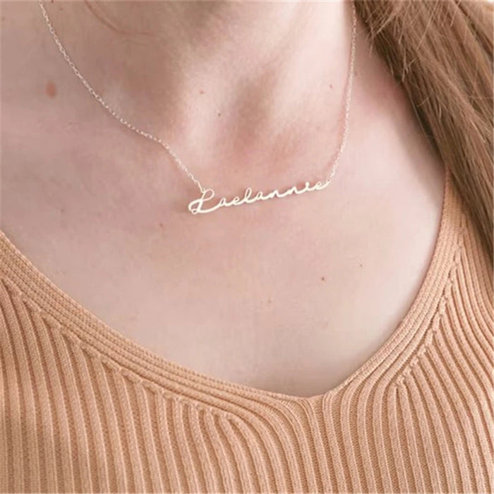 Custom Name Necklace – Personalized Pendant for Women Sf