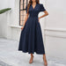 Junior Y2K Midi Dress – Puff Sleeves & Slim A-Line Silhouette - Samanta Factory