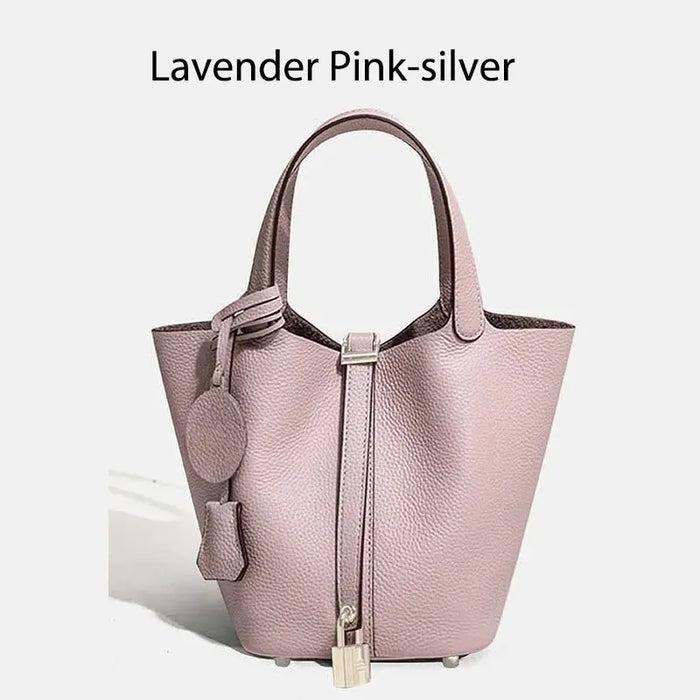 Cowhide Leather Bucket Bag – Soft Fashion for Four Seasons SF