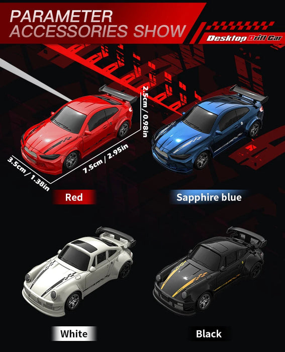 1/64 Mini RC Car – 2.4G 4WD High Speed Drift Remote Control GTR Racing Model SF