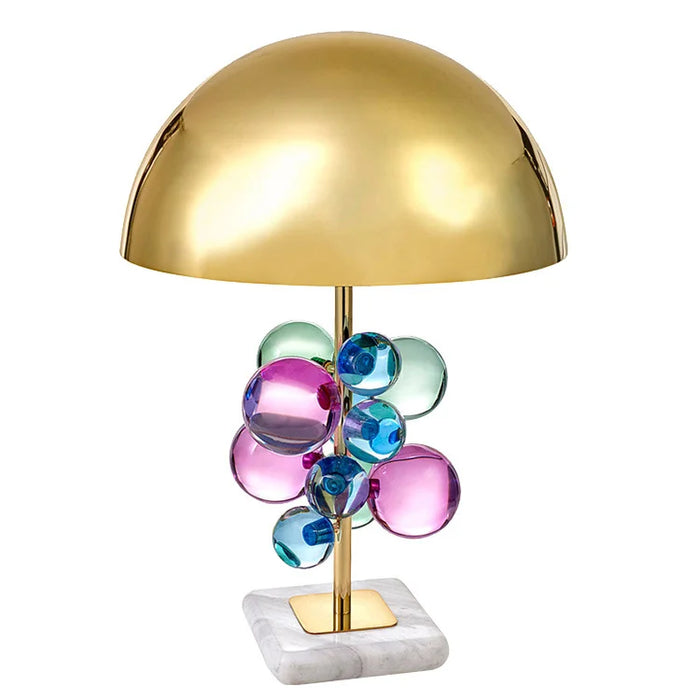 Art Deco Mushroom Lamp – Colourful Glass Globe Design for Table & Floor Lighting - Samanta Factory