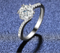 Moissanite Ring – Classic Prong-Set Design SF