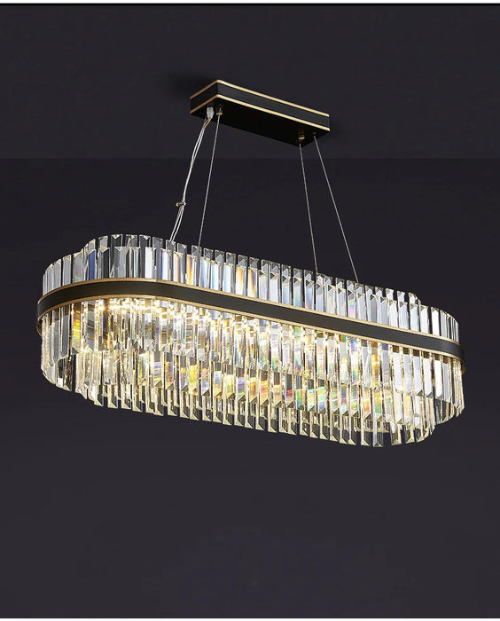 Modern Luxury LED Crystal Chandelier – Dimmable Remote-Controlled Ceiling Light - Samanta Factory