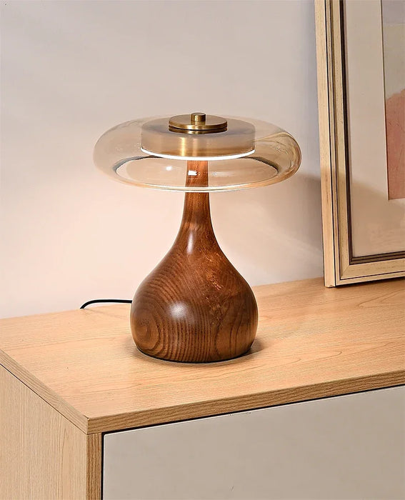 French Retro Floor Lamp – Luxury LED Table & Bedside Lighting with Clear Glass Shade - Samanta Factory