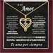 Double Layer Heart Necklace – Romantic Gift with Wooden Box SF