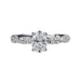 Moissanite Fashion Ring – Platinum-Plated Sparkle for Women SF