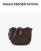 Cow Leather Shoulder Bag – Soft Half Moon Shape SF