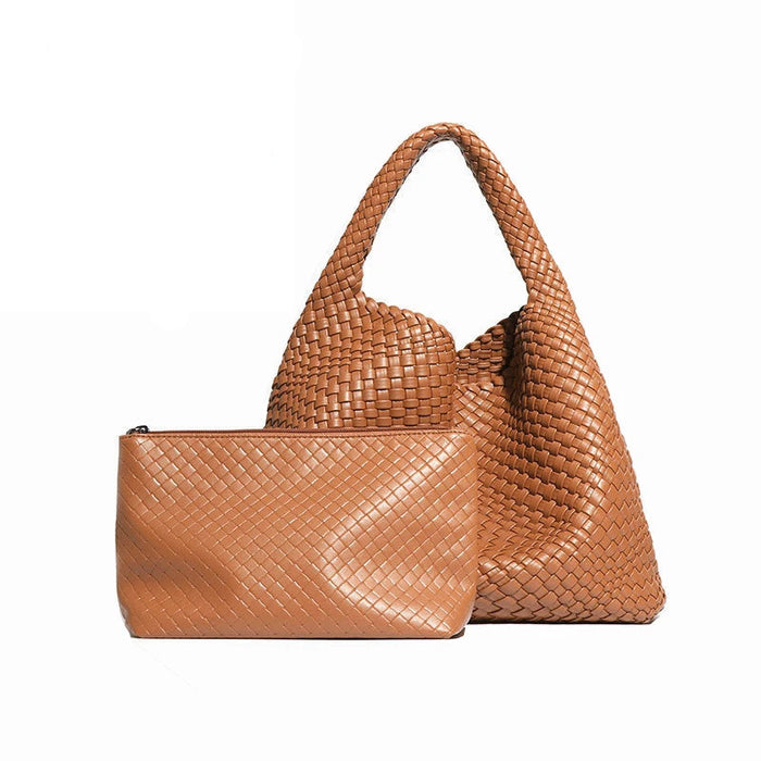 Stylish Split Leather Bucket Shoulder Bag – Versatile Women’s Handbag for Work & Casual Outings - Samanta Factory