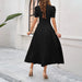 Junior Y2K Midi Dress – Puff Sleeves & Slim A-Line Silhouette - Samanta Factory