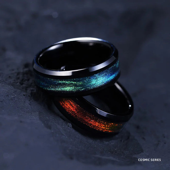 Tungsten Ring – Star Design with Custom Engraving SF