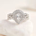 Sterling Silver Bridal Ring Set – Pear Cut Zircon Elegance SF