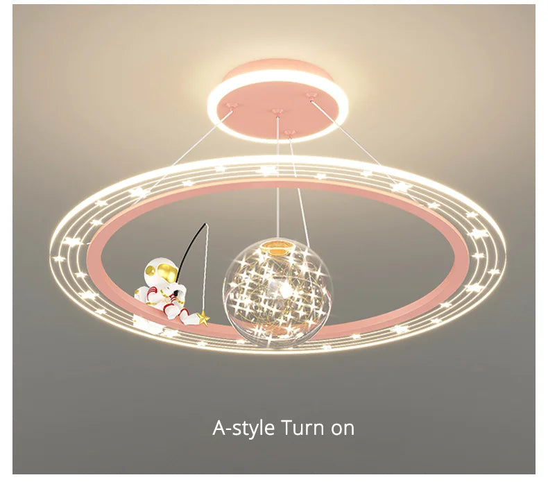 Modern Flush Mount LED Chandelier – Remote-Control Dimmable Ceiling Light - Samanta Factory