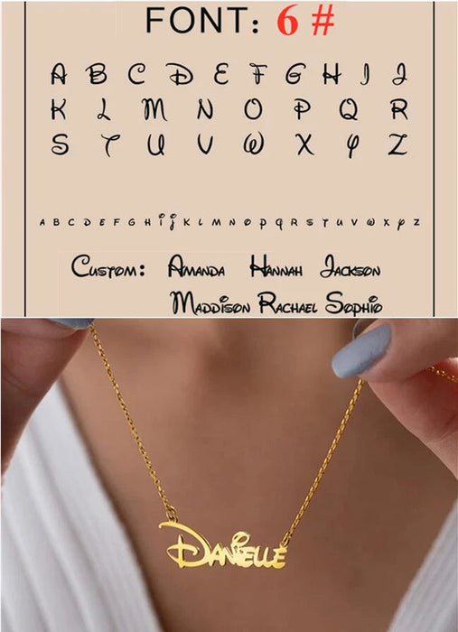 Custom Name Necklace – Personalized Pendant for Women Sf