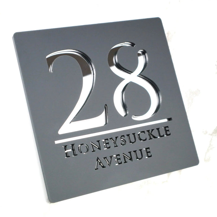 3D Floating House Sign – Custom Acrylic Address Plate SF