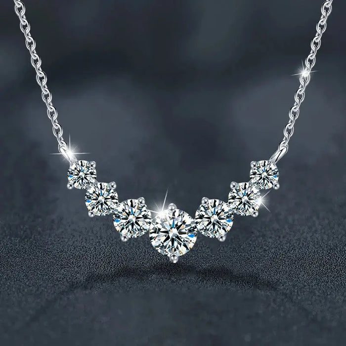 Moissanite Pendant Necklace – D Color VVS1 Sparkle in 925 Sterling Silver SF
