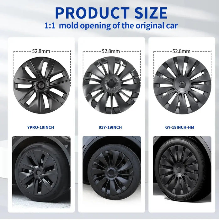 HL 19 Inch Hub Cap for Tesla Model Y 2020-2023 Wheel Hubcap Performance Replacement Wheel Cap Full Rim Cover Accessories - Samanta Factory