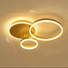 LED Ceiling Light – Modern Gold Triple-Ring Design with Remote Control - Samanta Factory