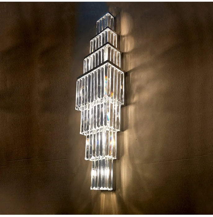 Crystal Wall Lamp – Modern Gold LED Lighting for Dining & Bedroom - Samanta Factory