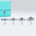 925 Sterling Silver 18K Gold Plated Classic Prong-Set Moissanite Ring SF
