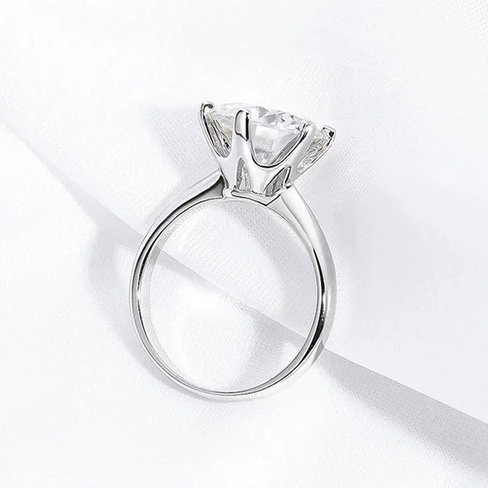 Moissanite Engagement Ring – VVS1 Round Brilliant 925 Silver SF