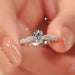 Moissanite Fashion Ring – Platinum-Plated Sparkle for Women SF