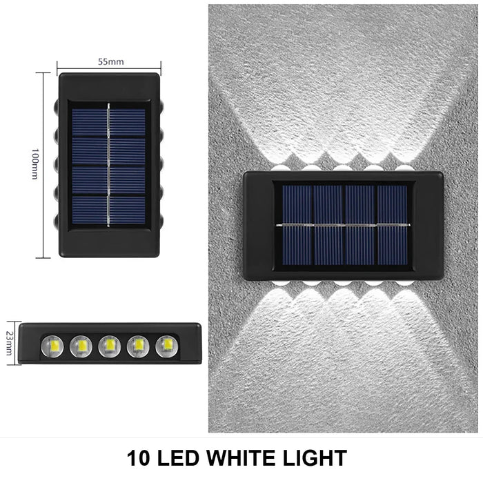 Solar Wall Light – Up & Down Waterproof LED for Modern Outdoor Decor - Samanta Factory