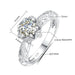 925 Sterling Silver Moissanite Ring – 1ct Skeleton Design with Zircon Accents SF