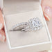 Bridal Ring Set – 7.5mm Princess Cut Cubic Zirconia SF