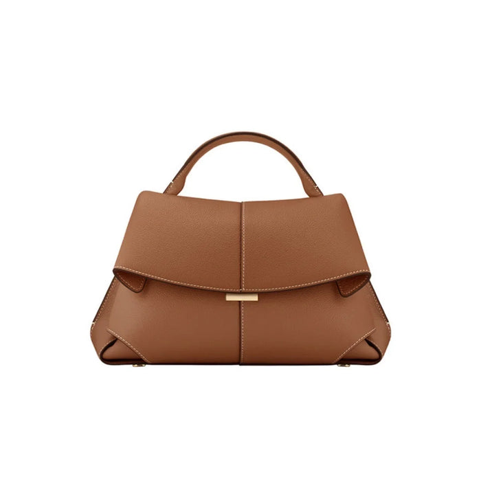 European Style Shoulder Handbag-Pleated Cowhide Leather Designer Crossbody Bag for Women - Samanta Factory