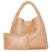 Woven Tote Bag  with Purse for Women – Large Soft Leather Shoulder Bag for Work, Beach & Travel - Samanta Factory