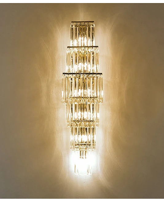 Crystal Wall Lamp – Modern Gold LED Lighting for Dining & Bedroom - Samanta Factory