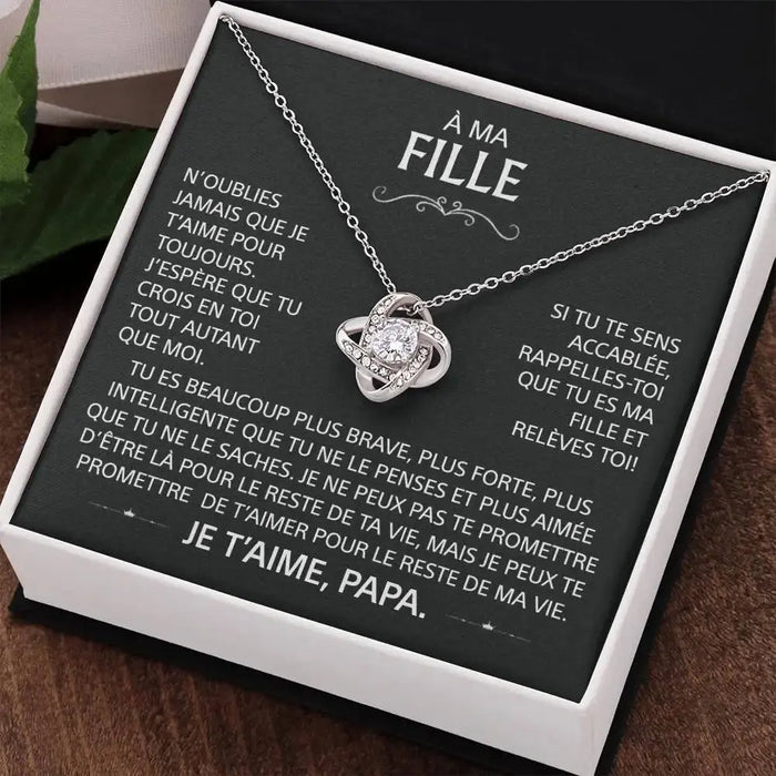 Heart Knot Pendant Necklace – Sparkling Zircon Gift for Daughters SF