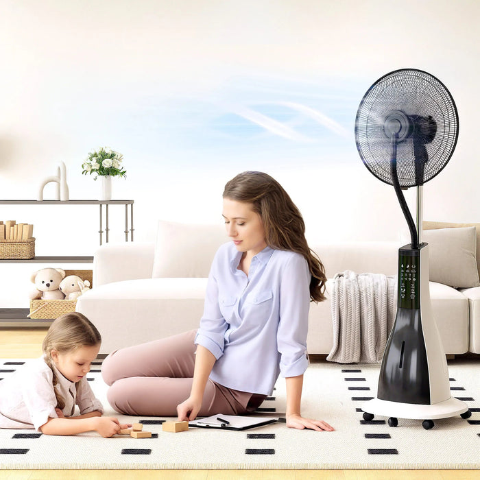 Misting Fan – Ultrasonic Atomization with 3-Speed Control & Remote SF