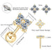 Moissanite Stud Earrings – 10k Gold Four-Leaf Clover Design SF