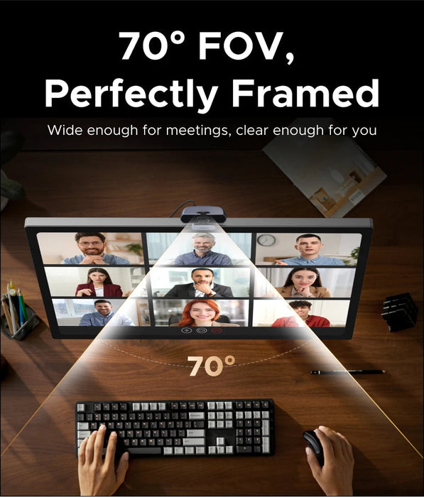 4K Webcam – 8MP Auto Focus with USB Plug & Play SF