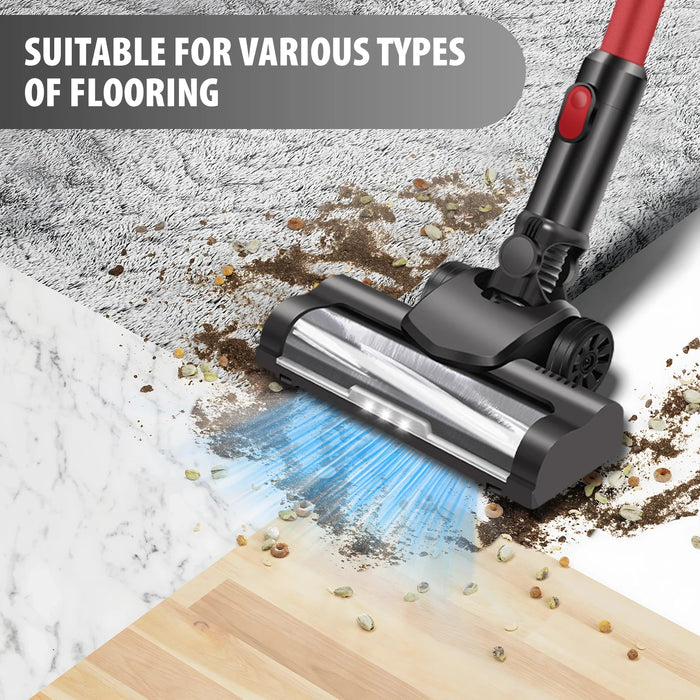 Cordless Vacuum Cleaner – 6-in-1 Stick Vacuum with 15kPa Suction & LED Searchlight SF