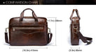 Leather Business Briefcase – Lightweight Men’s Work Tote Bag SF