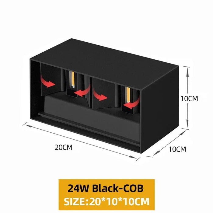Outdoor LED Wall Light – Adjustable Beam IP65 Waterproof SF