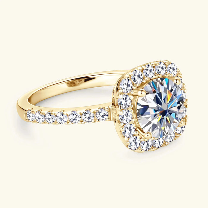 Brilliant GRA-Certified Moissanite Ring for Women with Hypoallergenic 925 Silver SF